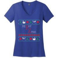 Funny Pharmacy Ugly Christmas Sweaters Gift Women's V-Neck T-Shirt