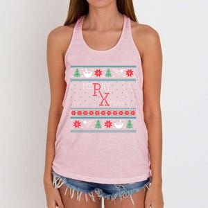 Funny Pharmacy Ugly Christmas Sweaters Gift Women's Knotted Racerback Tank