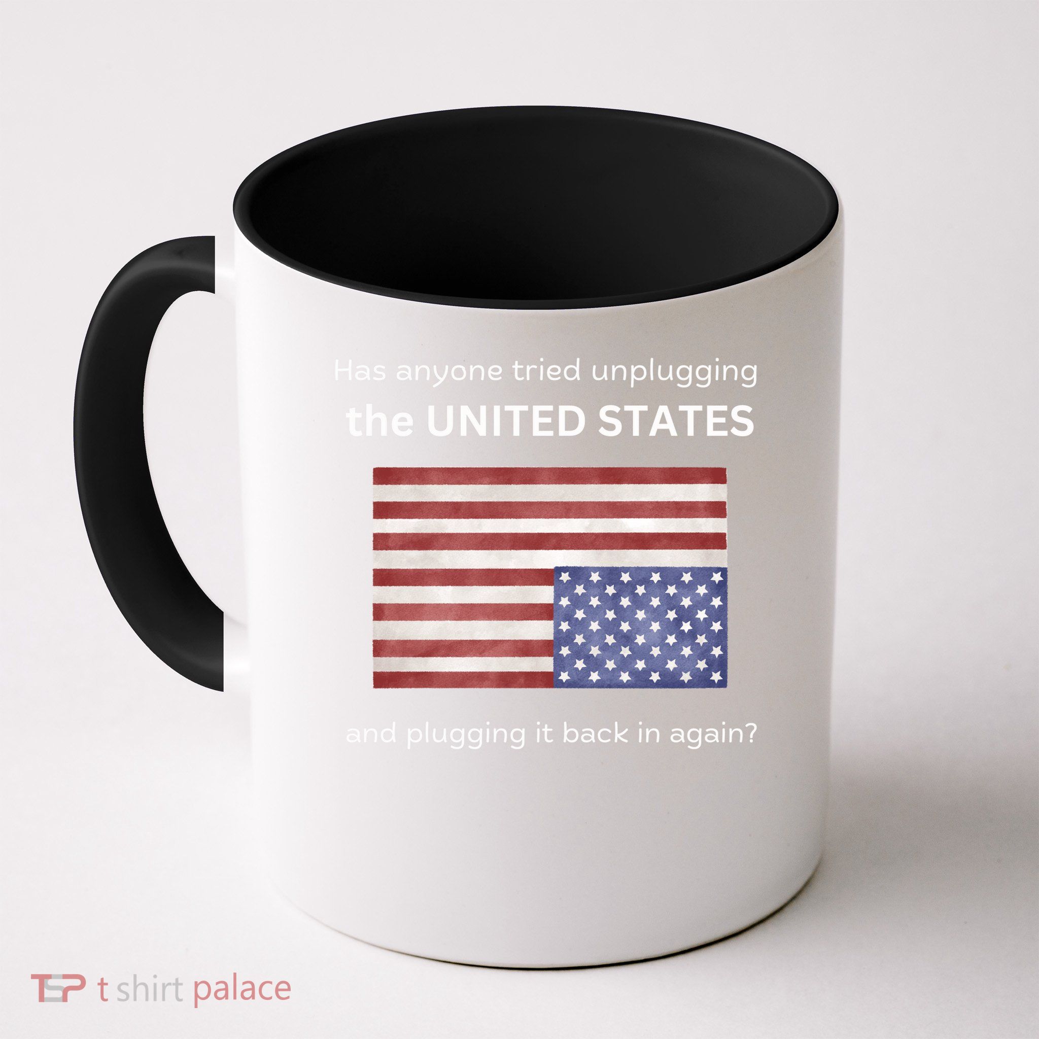 Funny Political US Flag Sarcastic Tech Support Coffee Mug