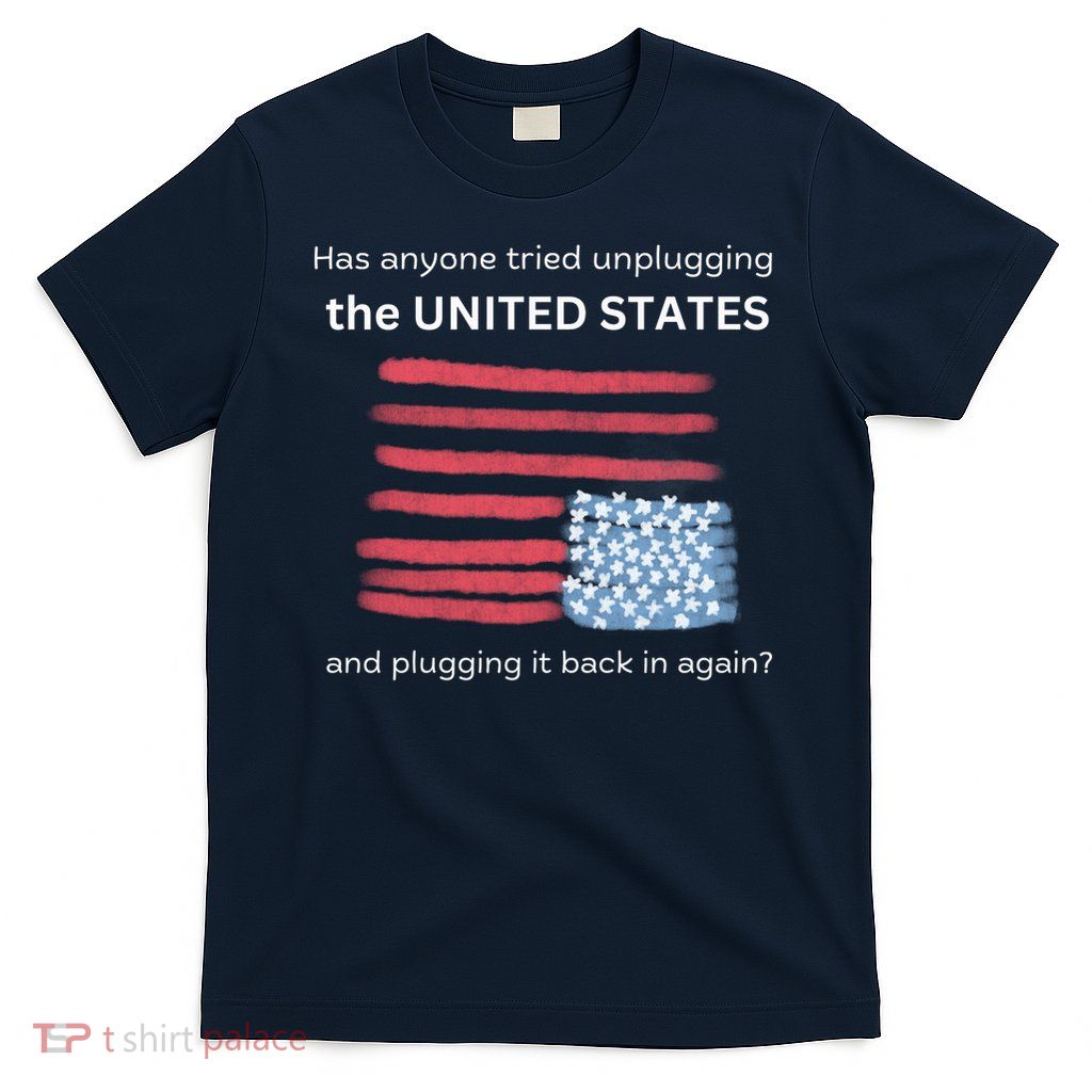Funny Political US Flag Sarcastic Tech Support T-Shirt