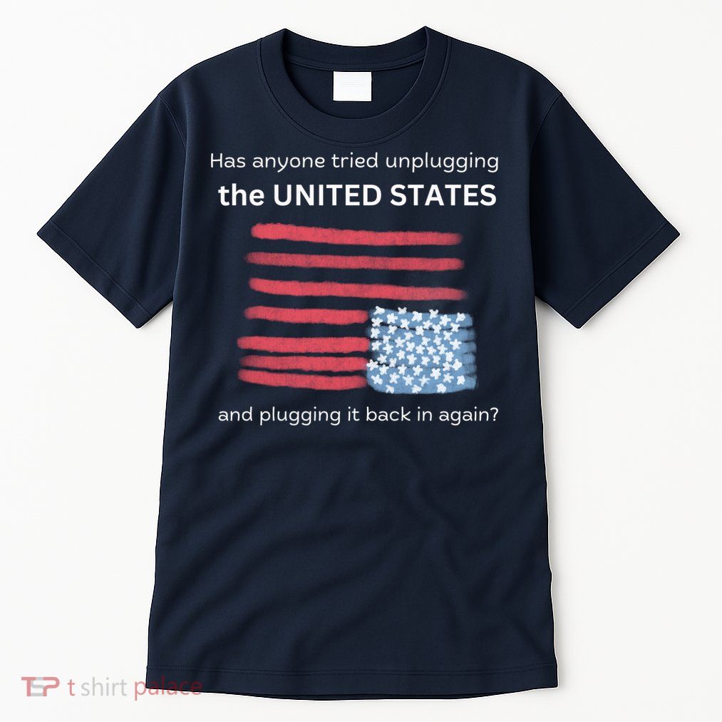 Funny Political US Flag Sarcastic Tech Support Tall T-Shirt