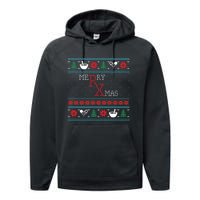 Funny Pharmacy Ugly Christmas Sweaters Performance Fleece Hoodie