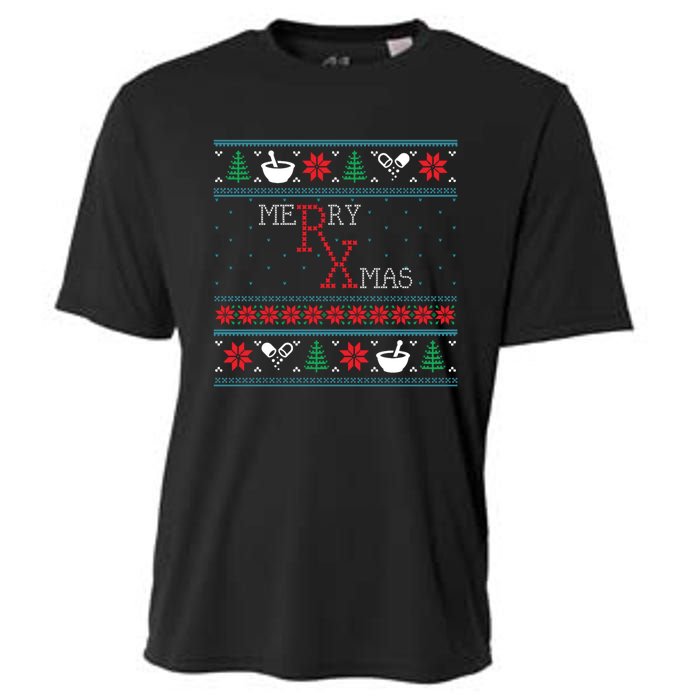 Funny Pharmacy Ugly Christmas Sweaters Cooling Performance Crew T-Shirt