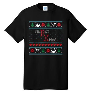 Funny Pharmacy Ugly Christmas Sweaters Tall T-Shirt