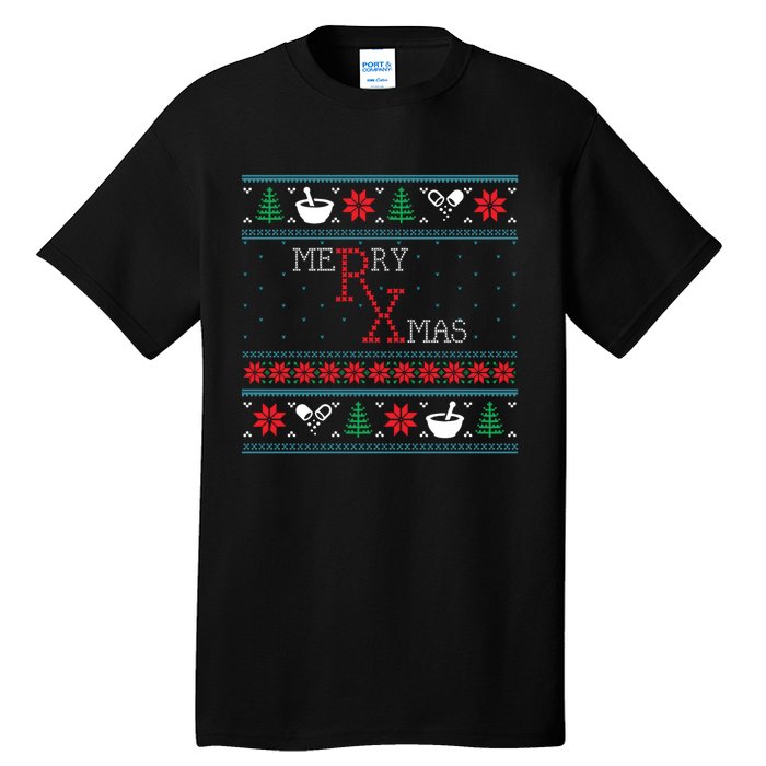 Funny Pharmacy Ugly Christmas Sweaters Tall T-Shirt