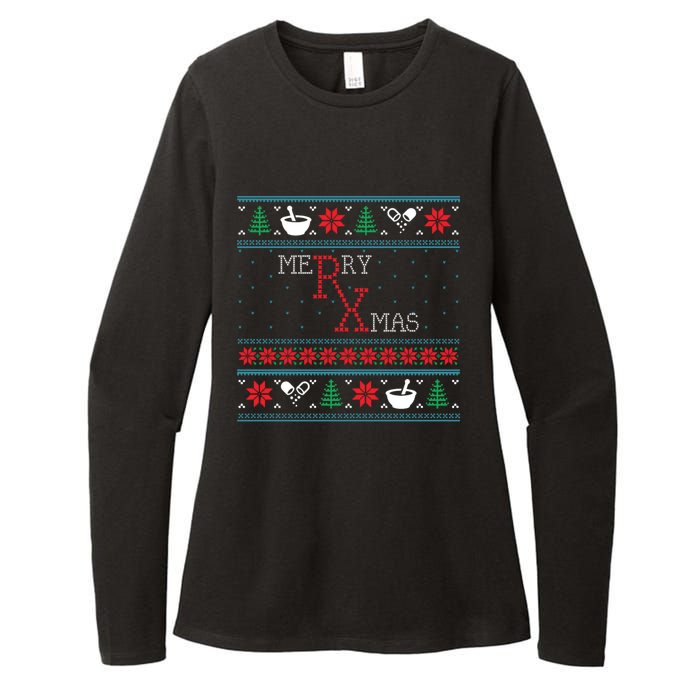 Funny Pharmacy Ugly Christmas Sweaters Womens CVC Long Sleeve Shirt