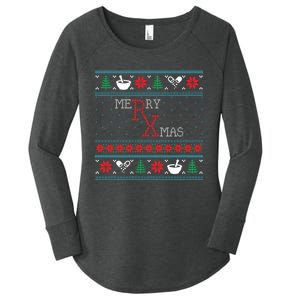 Funny Pharmacy Ugly Christmas Sweaters Women's Perfect Tri Tunic Long Sleeve Shirt