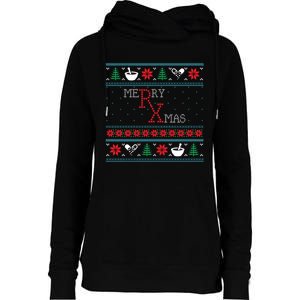 Funny Pharmacy Ugly Christmas Sweaters Womens Funnel Neck Pullover Hood