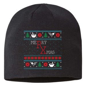 Funny Pharmacy Ugly Christmas Sweaters Sustainable Beanie