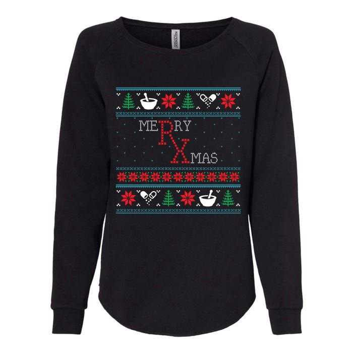 Funny Pharmacy Ugly Christmas Sweaters Womens California Wash Sweatshirt