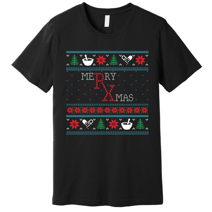 Funny Pharmacy Ugly Christmas Sweaters Premium T-Shirt