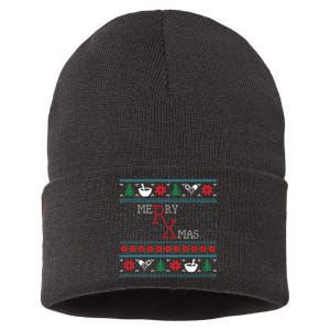 Funny Pharmacy Ugly Christmas Sweaters Sustainable Knit Beanie