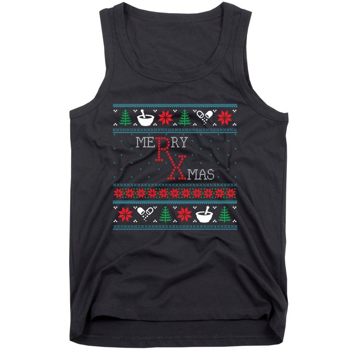 Funny Pharmacy Ugly Christmas Sweaters Tank Top