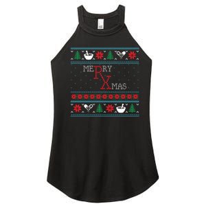 Funny Pharmacy Ugly Christmas Sweaters Women's Perfect Tri Rocker Tank