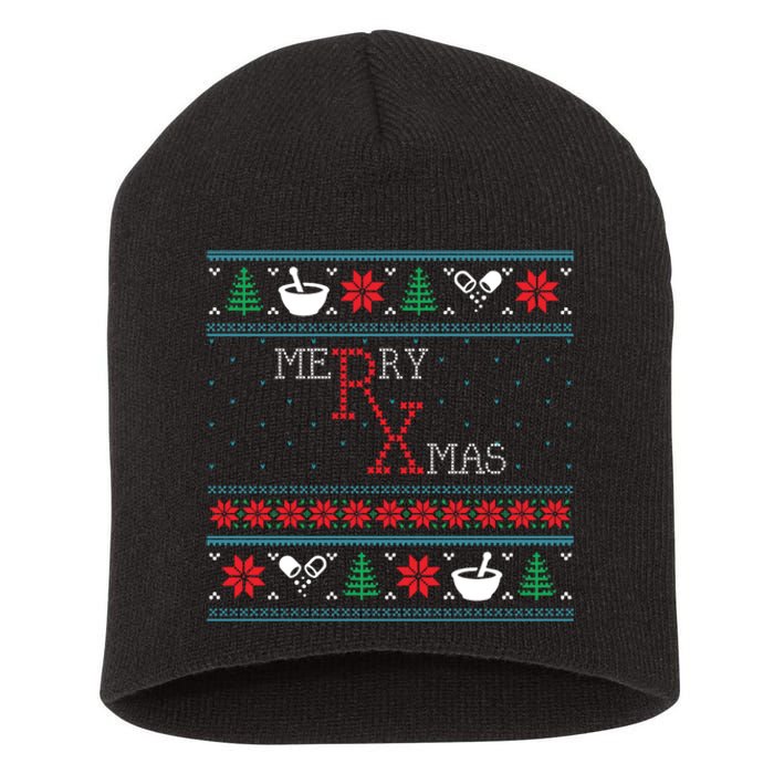 Funny Pharmacy Ugly Christmas Sweaters Short Acrylic Beanie