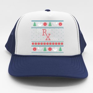 Funny Pharmacy Ugly Christmas Sweaters Trucker Hat