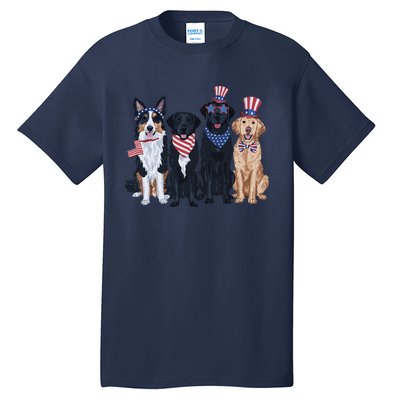 Funny Patriotic Usa Dog  4th Of July Dog Independence Day Tall T-Shirt