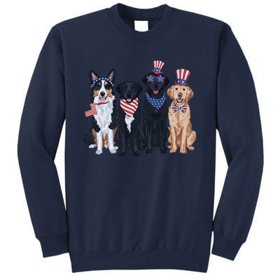 Funny Patriotic Usa Dog  4th Of July Dog Independence Day Tall Sweatshirt