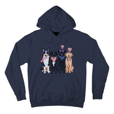 Funny Patriotic Usa Dog  4th Of July Dog Independence Day Tall Hoodie