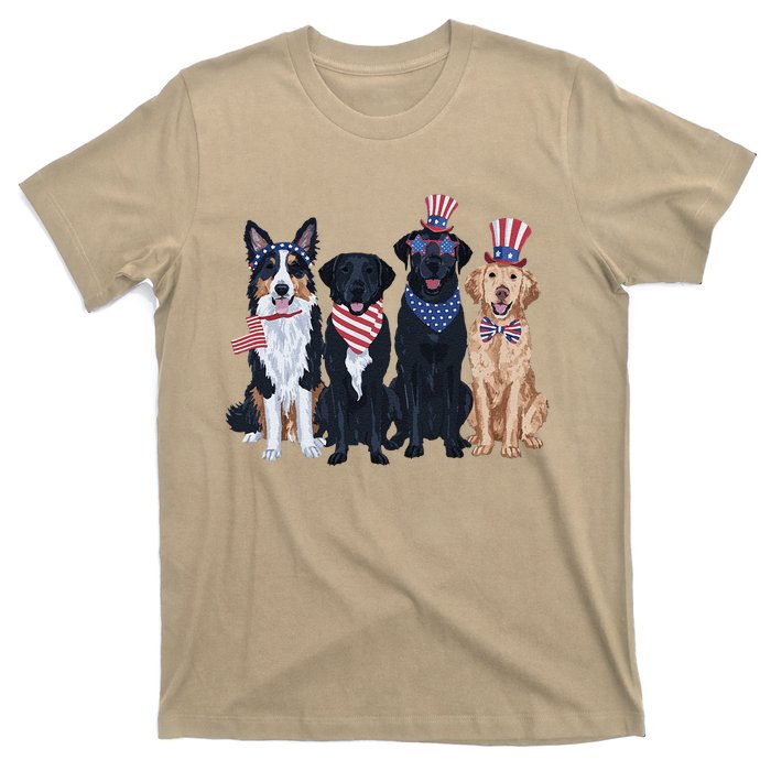 Funny Patriotic Usa Dog  4th Of July Dog Independence Day T-Shirt