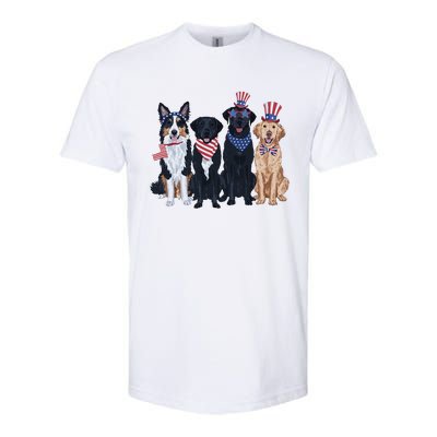 Funny Patriotic Usa Dog  4th Of July Dog Independence Day Softstyle® CVC T-Shirt