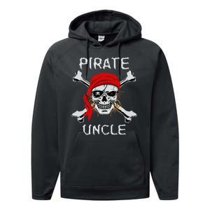 Funny Pirate Uncle Skull & Crossbones Halloween Performance Fleece Hoodie