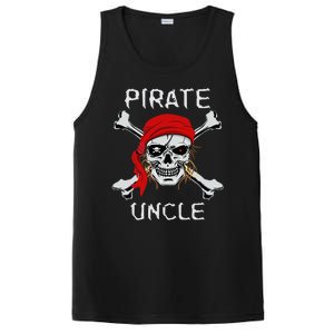 Funny Pirate Uncle Skull & Crossbones Halloween PosiCharge Competitor Tank