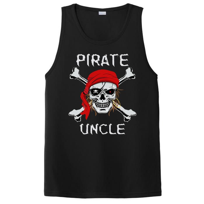 Funny Pirate Uncle Skull & Crossbones Halloween PosiCharge Competitor Tank