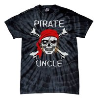 Funny Pirate Uncle Skull & Crossbones Halloween Tie-Dye T-Shirt