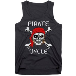 Funny Pirate Uncle Skull & Crossbones Halloween Tank Top