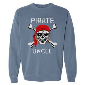 Funny Pirate Uncle Skull & Crossbones Halloween Garment-Dyed Sweatshirt