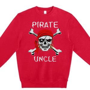 Funny Pirate Uncle Skull & Crossbones Halloween Premium Crewneck Sweatshirt