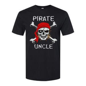 Funny Pirate Uncle Skull & Crossbones Halloween Softstyle CVC T-Shirt