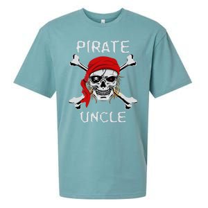 Funny Pirate Uncle Skull & Crossbones Halloween Sueded Cloud Jersey T-Shirt