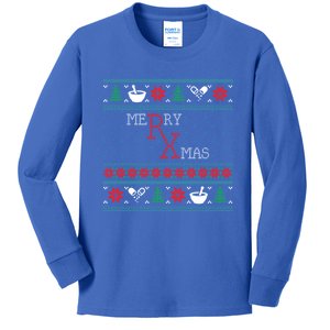 Funny Pharmacy Ugly Christmas Gift Kids Long Sleeve Shirt