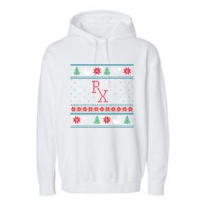 Funny Pharmacy Ugly Christmas Gift Garment-Dyed Fleece Hoodie