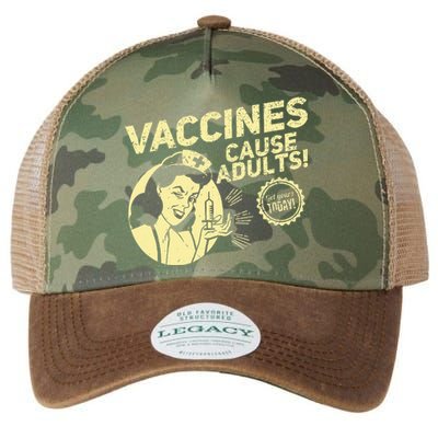 Funny Pro Vaccination T Vaccines Cause Adults Legacy Tie Dye Trucker Hat