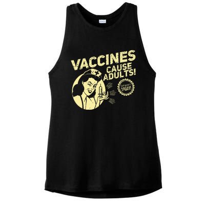 Funny Pro Vaccination T Vaccines Cause Adults Ladies PosiCharge Tri-Blend Wicking Tank