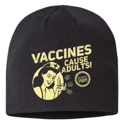 Funny Pro Vaccination T Vaccines Cause Adults Sustainable Beanie