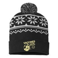 Funny Pro Vaccination T Vaccines Cause Adults USA-Made Snowflake Beanie