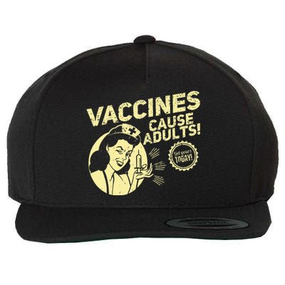 Funny Pro Vaccination T Vaccines Cause Adults Wool Snapback Cap