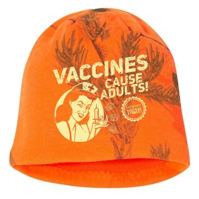 Funny Pro Vaccination T Vaccines Cause Adults Kati - Camo Knit Beanie