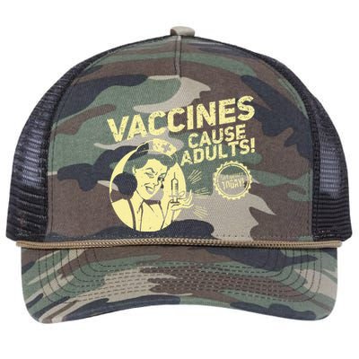 Funny Pro Vaccination T Vaccines Cause Adults Retro Rope Trucker Hat Cap