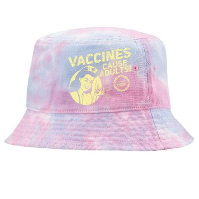 Funny Pro Vaccination T Vaccines Cause Adults Tie-Dyed Bucket Hat