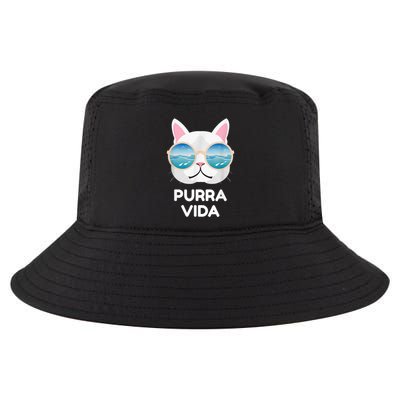 Funny Pura Vida Cat Costa Rica Surfing Surf Waves Cool Comfort Performance Bucket Hat