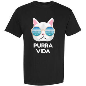 Funny Pura Vida Cat Costa Rica Surfing Surf Waves Garment-Dyed Heavyweight T-Shirt