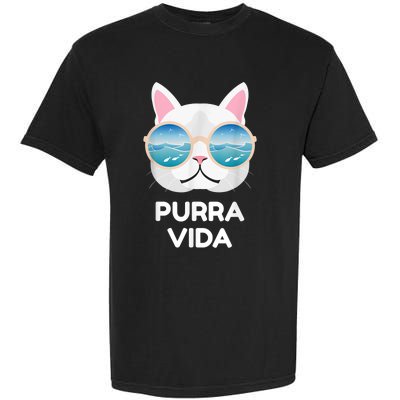 Funny Pura Vida Cat Costa Rica Surfing Surf Waves Garment-Dyed Heavyweight T-Shirt