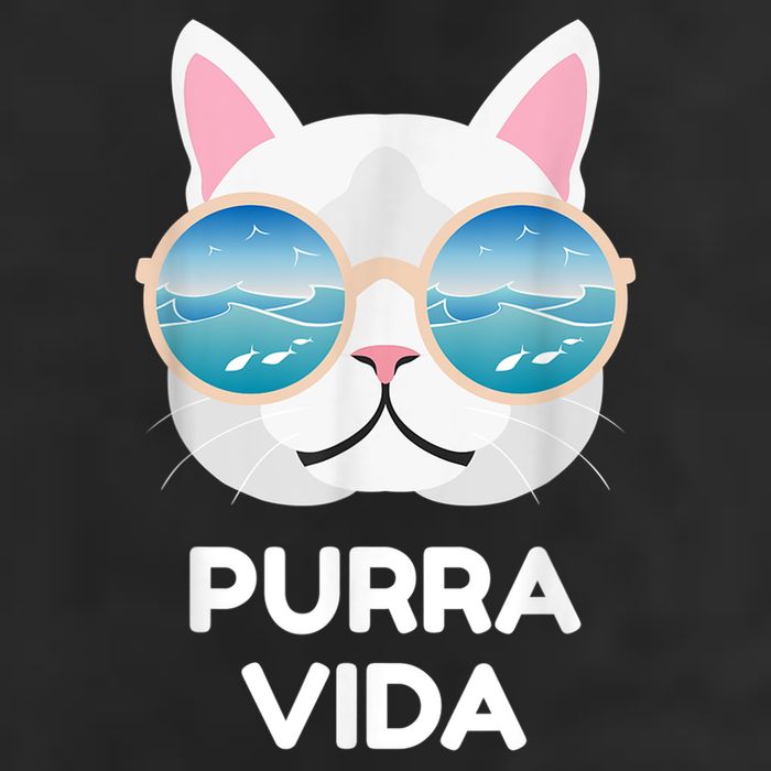 Funny Pura Vida Cat Costa Rica Surfing Surf Waves 7 Panel Mesh Trucker Snapback Hat