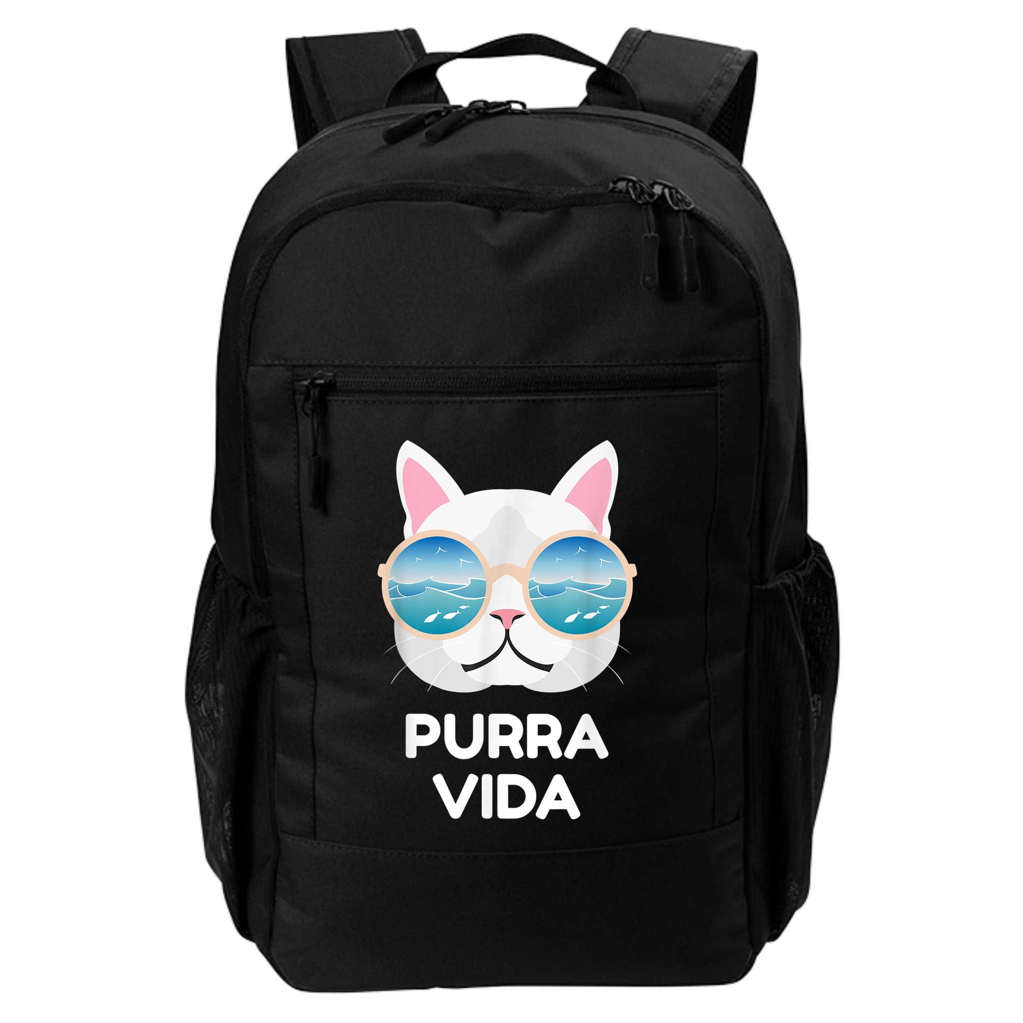 Funny Pura Vida Cat Costa Rica Surfing Surf Waves Backpack