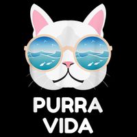 Funny Pura Vida Cat Costa Rica Surfing Surf Waves Backpack